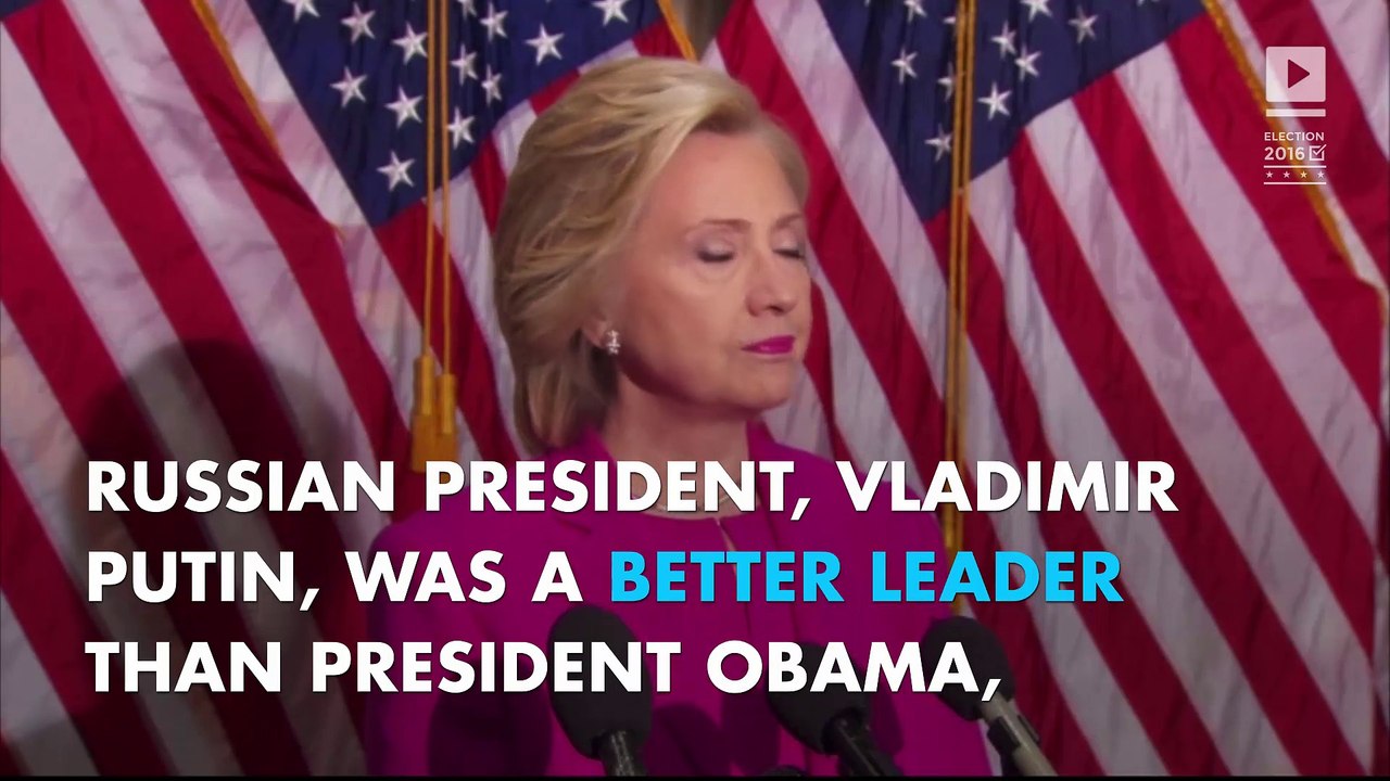 Hillary Clinton rips Donald Trump for praise of Vladimir Putin