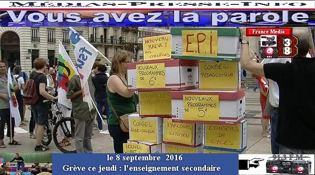 TB33 Bordeaux-France-Média les profs En Grève François Richard Prof d'histoir Géo