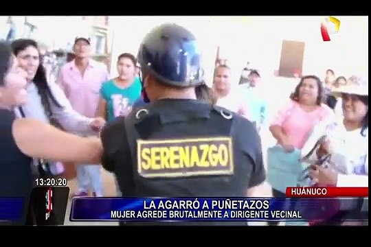 Huánuco: Mujer agrede brutalmente a dirigente vecinal