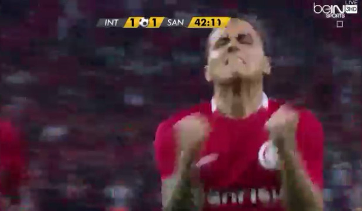 Luis Manuel Seijas Goal - S. C. Internacional 1-1 Santos Futebol Clube