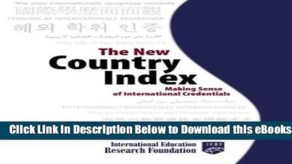[Reads] The New Country Index: Making Sense of International Credentials Online Books