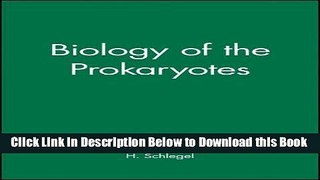 [Reads] Biology of the Prokaryotes Free Books