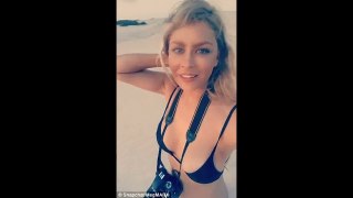 Megan Marx and Tiffany Scanlon strip down at a 'sex spot' in VERY racy Snapchat video...