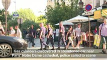 Gas cylinders found in car near Paris's Notre Dame cathedral - YouTube