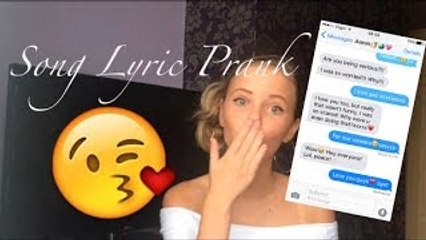 Song Lyric Prank On My Boyfriend - HelloItsAmie