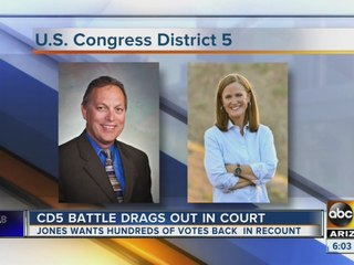 Jones in court asking for ballots to be included in re-count