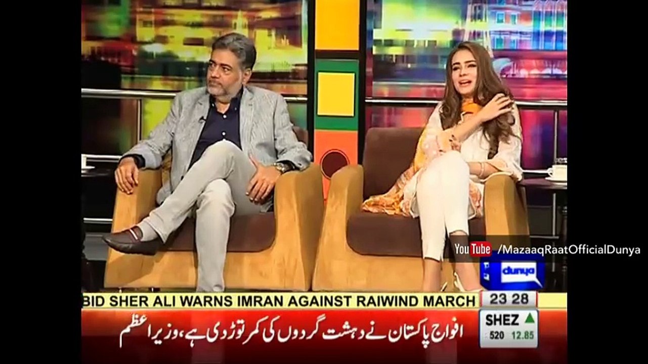 Mazaaq Raat 5 September 2016 with  Alyzeh Gabol & Samsam Bukhari | Dunya News