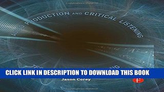 [PDF] Audio Production and Critical Listening: Technical Ear Training Popular Online