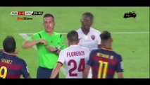 Lionel Messi Fight vs Yanga Mbiwa - Barcelona vs AS Roma 2015 HD