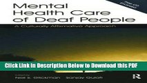 [Read] Mental Health Care of Deaf People: A Culturally Affirmative Approach Full Online