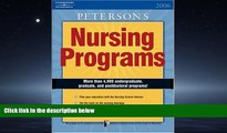 Popular Book Nursing Programs 2006, 11 ed. (Peterson s Nursing Programs)