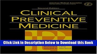 [Best] Clinical Preventive Medicine (Lang, Clinical Preventive Medicine) Online Books