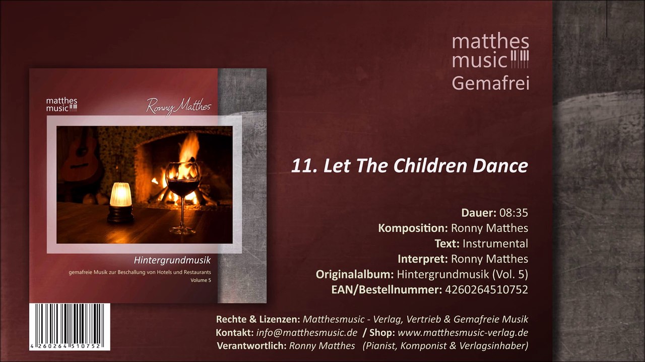 Let The Children Dance - Background Music, Royalty Free  (11/11) - CD: Hintergrundmusik (5) Gemafreie Musik für Hotels