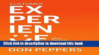 Read Customer Experience: What, How and Why Now  Ebook Free