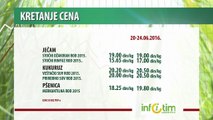 Kretanje cena poljoprivrednih proizvoda za period 20-24.06.2016.