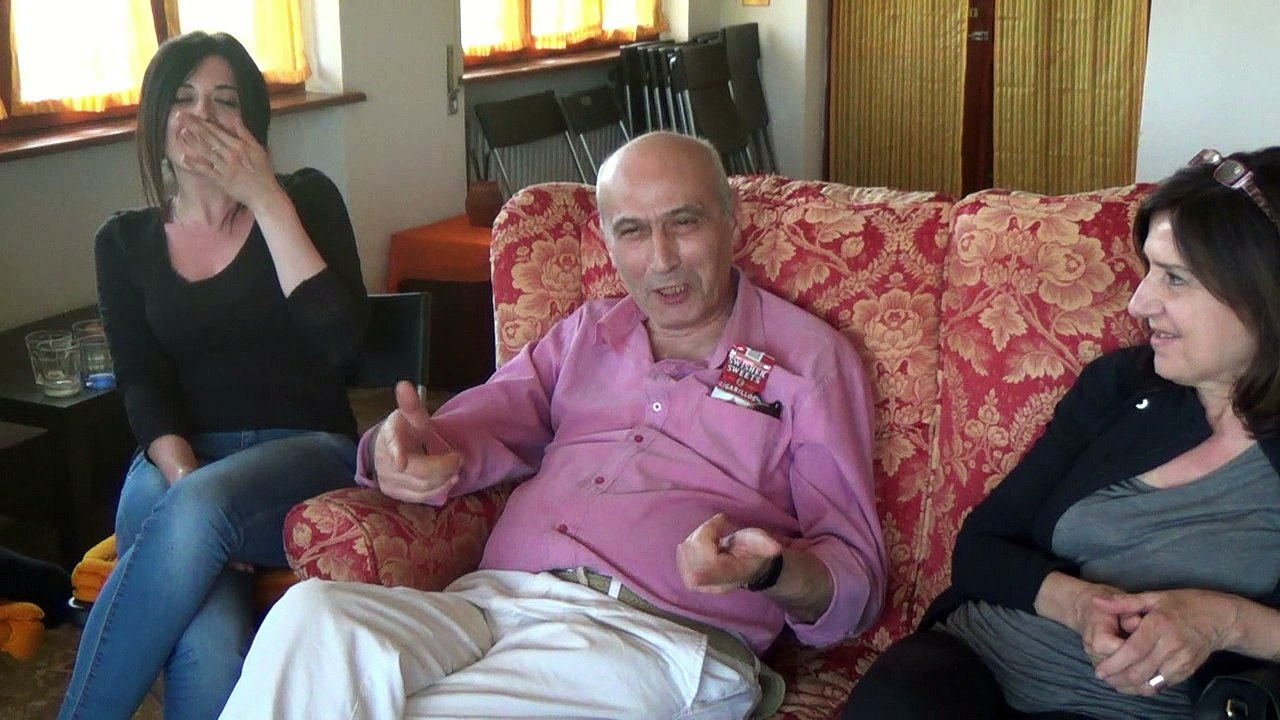 Gino Taddei al ritiro con Marco Canestrari