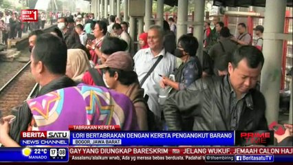 Tabrakan Lori Vs Kereta Barang Ganggu Jadwal