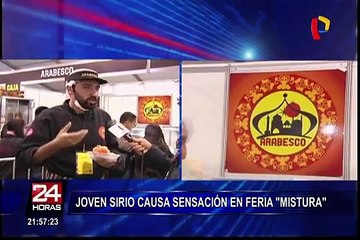Joven sirio causa sensación en feria gastronómica Mistura