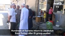 Hundreds of Syrians return to Jarabulus after IS group ousted