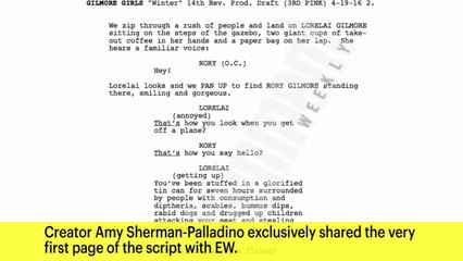 Gilmore Girls: 1st Page of Reboot Script