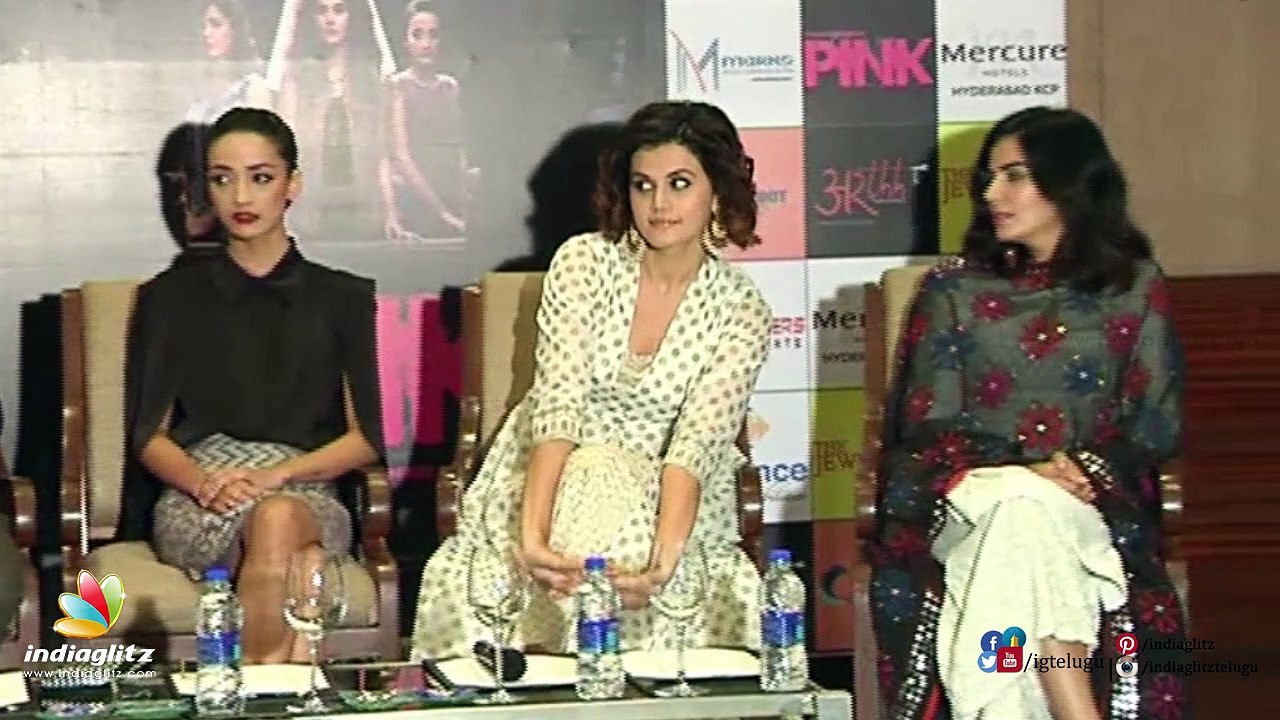I am not getting good roles in Telugu : Taapsee at Pink Press Meet