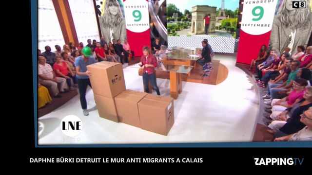 La Nouvelle Edition: Daphné Bürki pousse un coup de gueule contre le mur anti-migrants à Calais en le détruisant (vidéo)