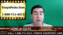 Indianapolis Colts vs. Detroit Lions Free Pick Prediction NFL Pro Football Odds Preview 9-11-2016