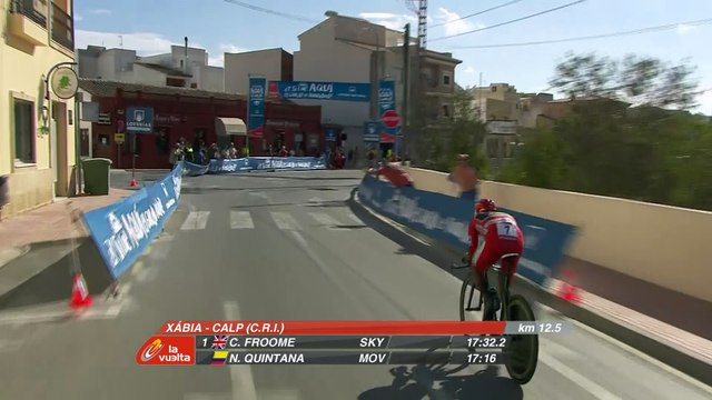 Froome, mejor tiempo en el primero intermedio / Froome n°1 in the first intermediate - Etapa / Stage 19 (Xàbia / Calp) - La Vuelta a España 2016