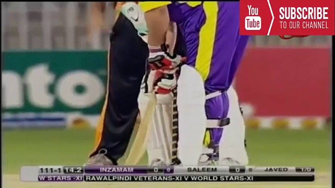 Inzamam-ul-Haq batting after 9 years in World Stars XI vs Veterans XI 2016 Match