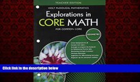 Popular Book Explorations in Core Math for Common Core: Geometry, Teacher Edition