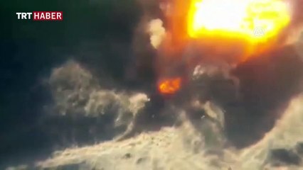 Bomba yüklü kamyonun imha edilme görüntüleri