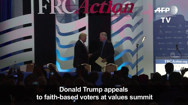 Trump appeals to faith-based voters at values summit
