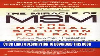 Collection Book The Miracle of MSM: The Natural Solution for Pain