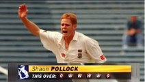 BEST OVER EVER IN CRICKET HISTORY | 0,W,W,W,W,0 | Shaun Pollock 4 Wickets in 4 Balls 1996