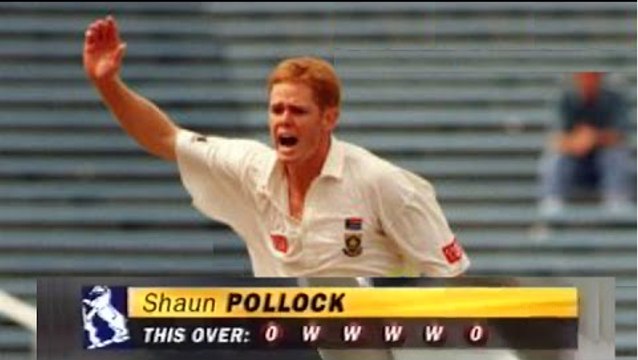 BEST OVER EVER IN CRICKET HISTORY | 0,W,W,W,W,0 | Shaun Pollock 4 Wickets in 4 Balls 1996