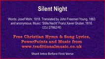 Silent Night - Christmas Carols Lyrics & Music(v2)