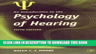 Collection Book An Introduction to the Psychology of Hearing