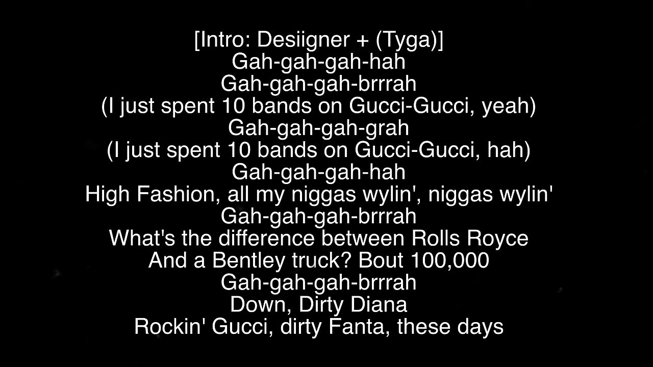 Tyga ft. Desiigner - Gucci Snakes (Lyrics) - video dailymotion