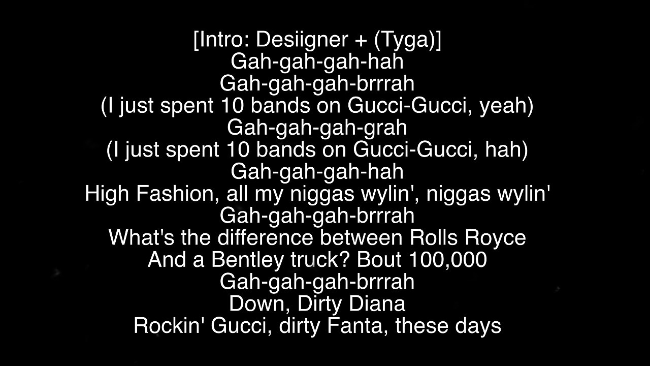 Tyga ft. Desiigner - Gucci Snakes (Lyrics)