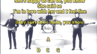 I feel fine Beatles best karaoke instrumental lyrics chords