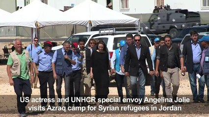 UNHCR envoy Angelina Jolie visits refugee camp in Jordan