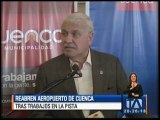 Reabren Aeropuerto de Cuenca tras reparaciones en la pista