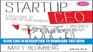 [PDF] Startup CEO: A Field Guide to Scaling Up Your Business, + Website Full Online