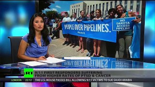 Judge denies request to halt Dakota Access pipeline construction, DOJ steps in - YouTube