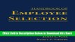 [Best] Handbook of Employee Selection Online Books