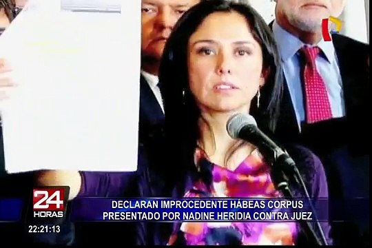 Nadine Heredia: declaran improcedente hábeas corpus contra juez