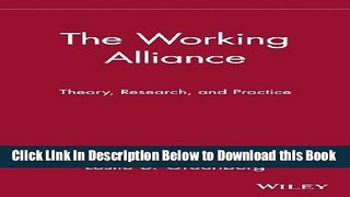 [Best] The Working Alliance: Theory, Research, and Practice Online Ebook