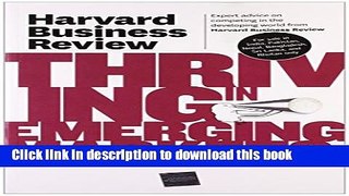 Read Harvard Business Review on Thriving in Emerging Markets (Harvard Business Review