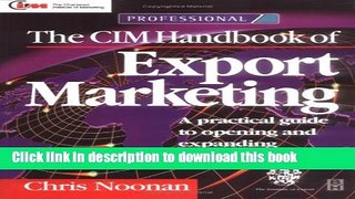 PDF CIM Handbook of Export Marketing (Chartered Institute of Marketing (Paperback))  PDF Free