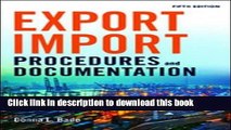 Download Export/Import Procedures and Documentation  PDF Online